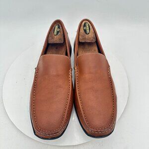 Paraboot Men Size 9.5 Brown Leather Slip On Penny Loafer Casual Shoes